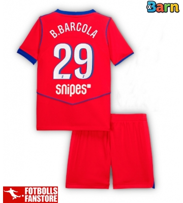 Paris Saint-Germain Bradley Barcola #29 Tredje Tröja Barn 2025-26 Kortärmad (+ Korta byxor)